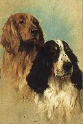 John emms English Springer Spaniels at Rest oil painting artist